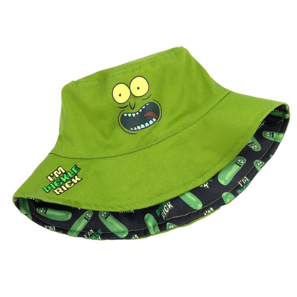 Rick And Morty Mens I�'m Pickle Rick Reversible Bucket Hat / Green